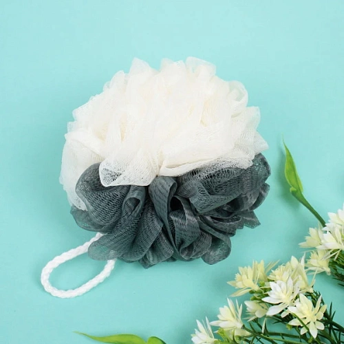 Мочалка для тела полипропиленовая Ultramarine - Шарм, микс три цвета, 60грамм_4