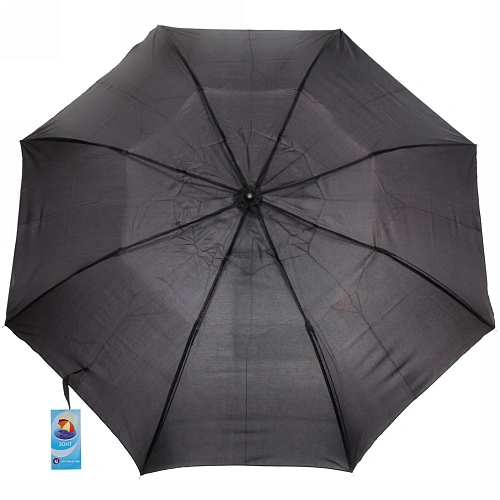 Зонт мужской полуавтомат Классика-2017 цвет черный, 8 спиц, d-95см, длина в слож виде 39см _4