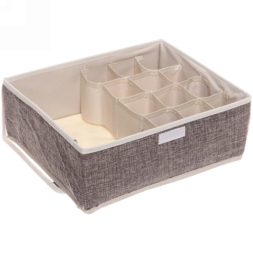 Коробка для хранения вещей 13 ячеек 322412 Уют серая_3