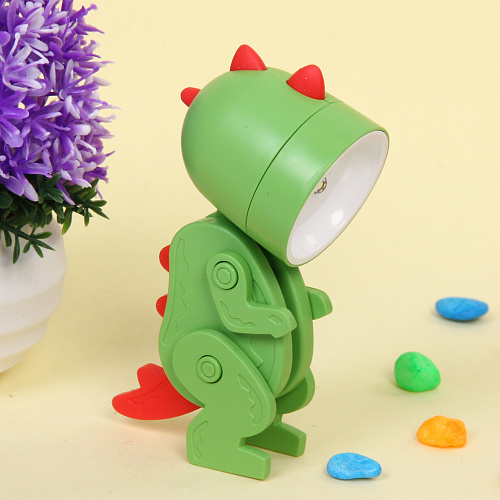 Настольная лампа Sweet - Динозаврик LED 5,13,69,8 см, батарейки AG3 02W, Зеленый_4