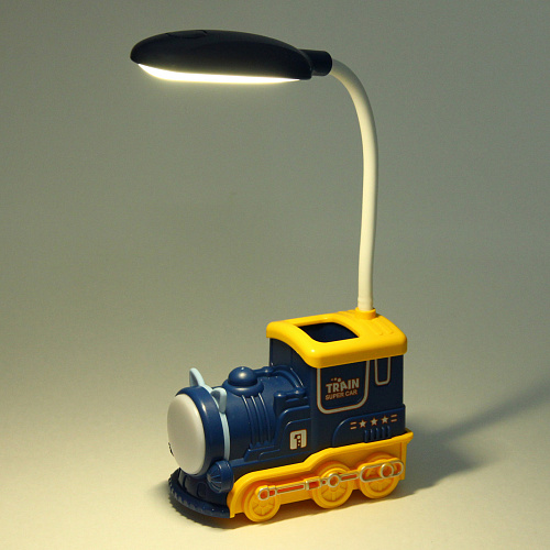 Настольная лампа Sweet - Паровоз LED 10521 см, USB 5v 3w, Синийжелтый_3