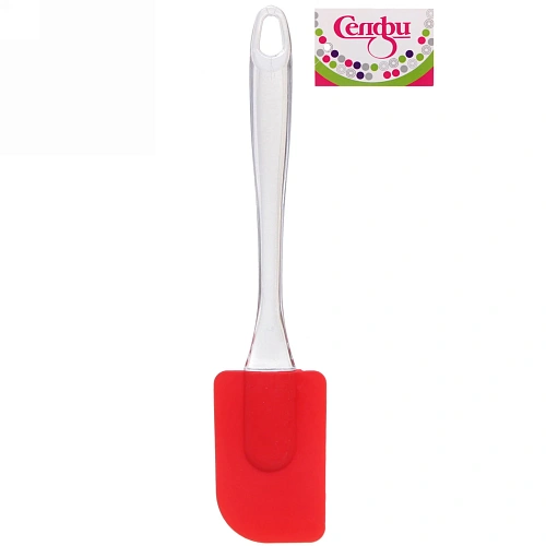 Лопатка силиконовая 23,55см прозрачная ручка_11