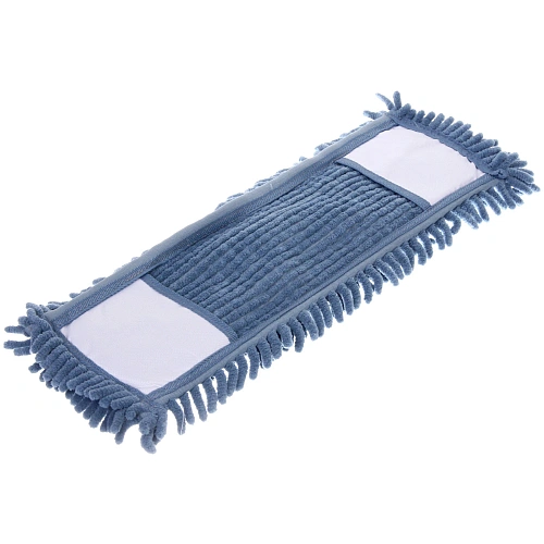 Сменная насадка для швабры микрофибра 40 см Селфи (100 гр) букли синяя_5