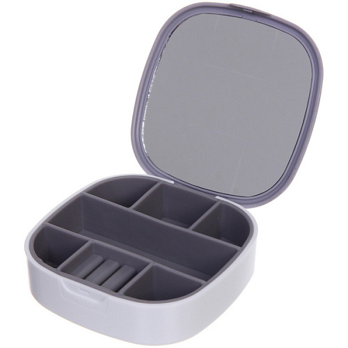 Органайзер для хранения с зеркалом ТАРТОНА, цвет серый, 103см (упаковка коробка)_6