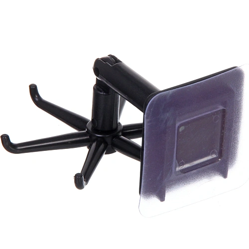 Крючок настенный многофункциональный на липкой основе ИДЕЯДОМА, цвет чёрный, поворот на 360, нагрузка 2кг117см (пакет)_5