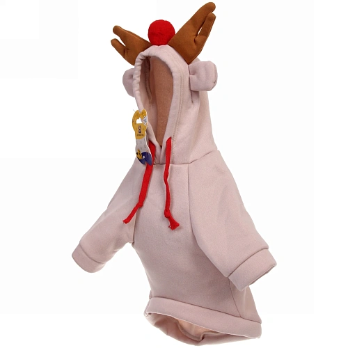 Кофта-толстовка для собаки Wonderful style-Олень Рудольф с капюшоном, размер M (4430см) Ultramarine_7