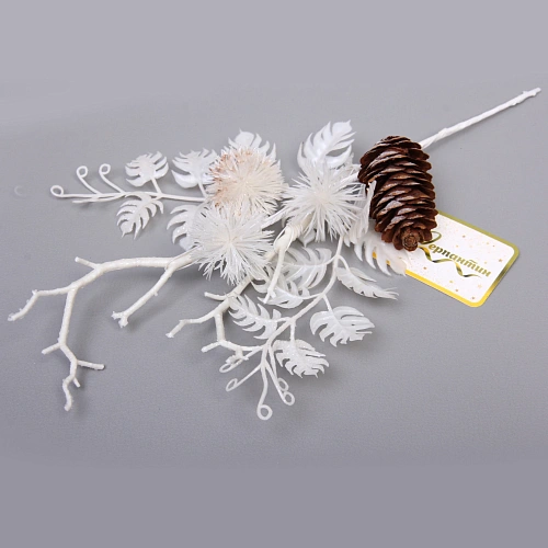 Ветка хвойная Морозное утро 31 см_3