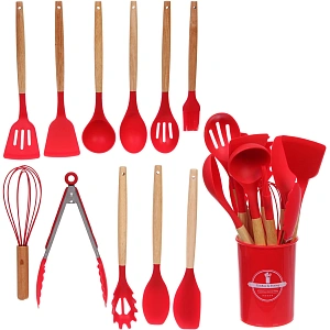 Набор кухонных принадлежностей 12шт "Felicità" красный