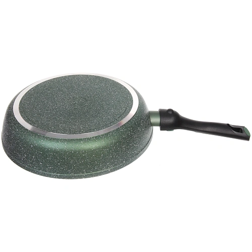 Сковорода BAROLY GREEN 28см индукционная каменная крошка, съемная бакелитовая ручка_5