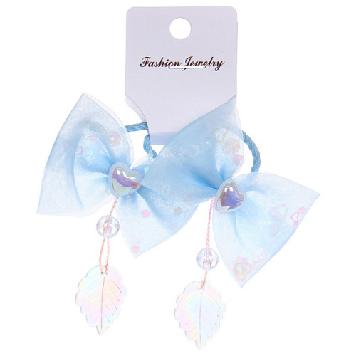 Резинки для волос детские 2шт КОНФЕТКИ, сердечки, микс 5 цветов, d-3см_6