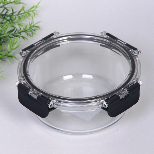 Контейнер стеклянный 620мл Палермо герметичный, круглый_3