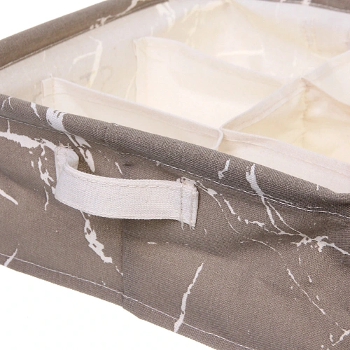 Коробка для хранения 6 ячеек ИДЕЯДОМА, цвет серый, 282811см (лейбл Селфи)_5