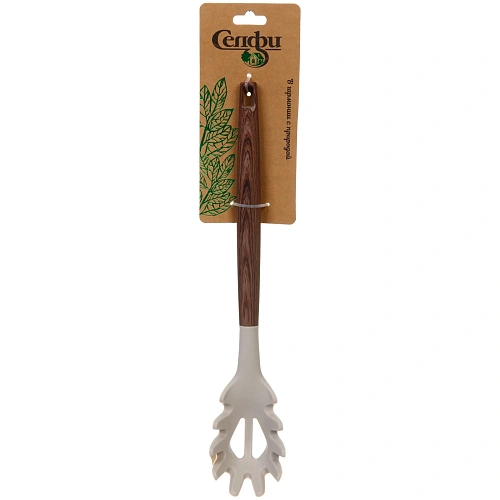 Ложка кухонная для спагетти силиконовая АМАДЕО 32,5см_3