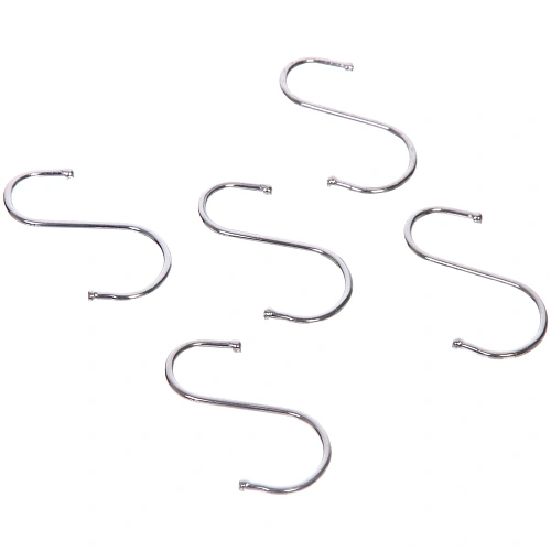 Крючки металлические хромированные в наборе 5шт S - формы "ИДЕЯДОМА", 7,3см ( Селфи)
