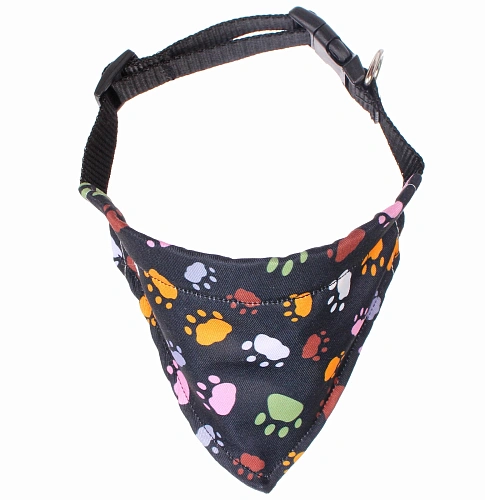 Ошейник с банданой для кошек и собак мелких пород Стильный БРО, принт лапки, рM, 2013см (лейбл)_9