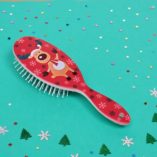 Расчёска массажная Mon Possier - Оленёнок Оливер, цвет красный, 7,522,5см_3
