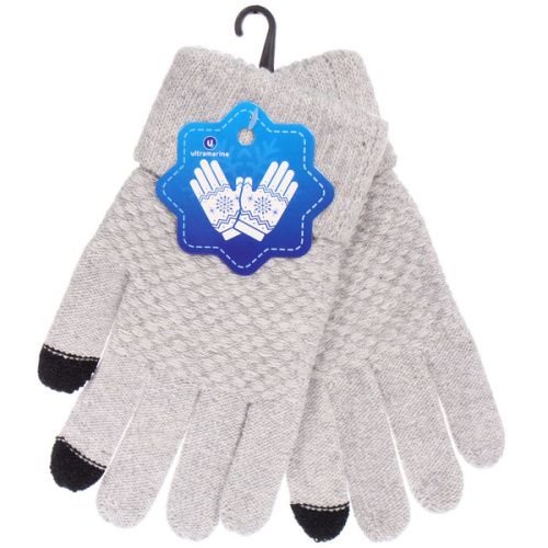 Перчатки мужские зимние сенсорные "NEHOLOD", цвет серый, 22*11см (пакет с подвесом)