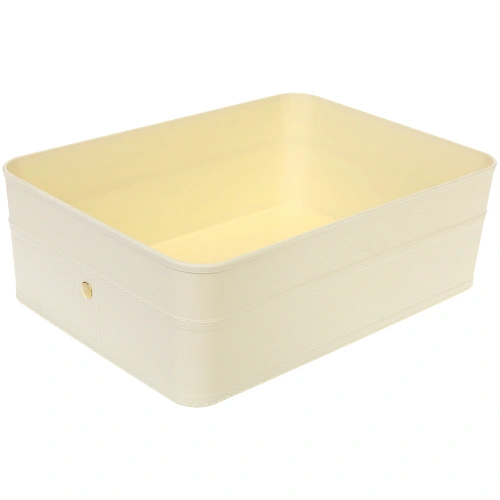 Корзина - органайзер для хранения с крышкой МОНТАЛИ, цвет айвори, 32,82411,2см (лейбл Селфи)_4