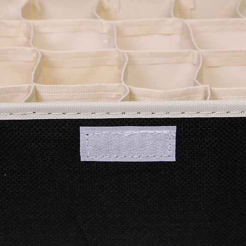 Кофр - органайзер для хранения вещей с прозрачной крышкой УЮТДОМА, цвет черный, 24 отделения, 322412см_5