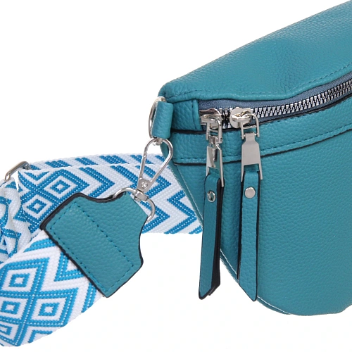 Сумка женская через плечо ИМАНИ, цвет лазурный, три кармана, 241975см (лейбл Ultramarine)_10