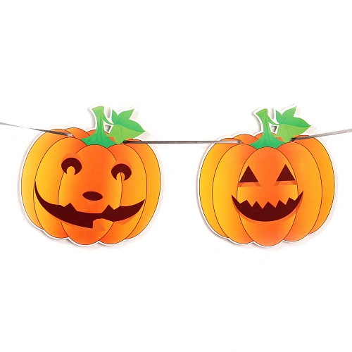 Растяжка бумажная Helloween - Злые тыквы 3 м_5