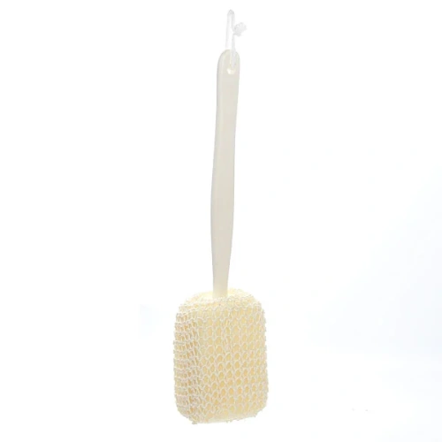 Мочалка массажная "Удовольствие" на деревянной ручке из сизаля Размер мочалки 13*8см, длина ручки 23см. (лейбл)