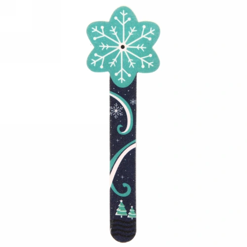 Пилка для ногтей наждачняя в пакете "Ultramarine - Снежинка", 17,8*4см