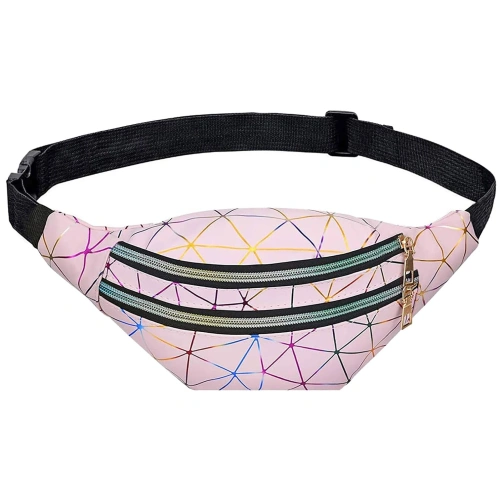 Сумка на пояс "Harizma", цвет пудровый, 31*12 см