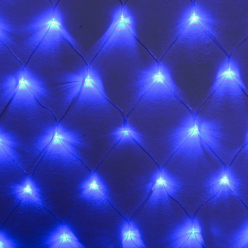 Гирлянда для улицы СЕТКА Мерцание ш2,0 в1,5 м 192 ламп LED, прозрпров, Синий (возможность соединения)_3