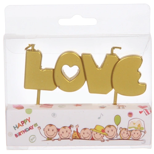 Свечи в торт "Любовь" (набор 4 шт) 7см