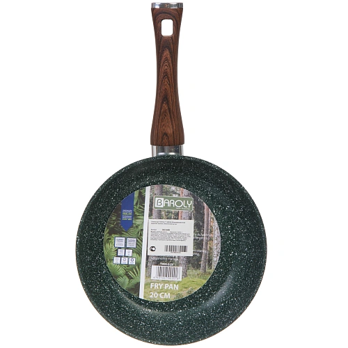 Сковорода BAROLY GREEN 20см индукционная каменная крошка, бакелитовая ручка_14