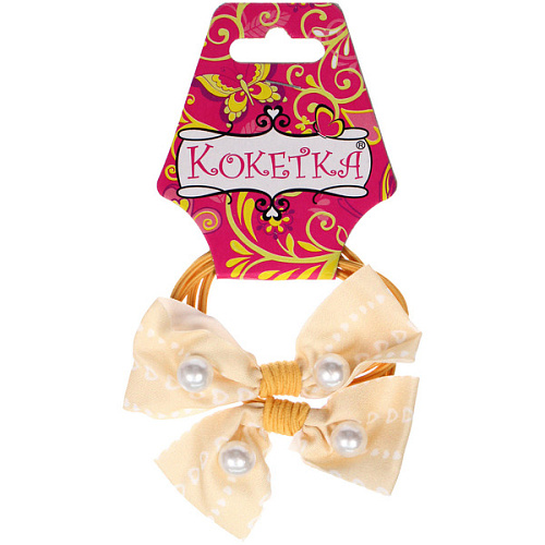 Резинки для волос детские 2шт МЯТНЫЙ БУМ, бусинки, микс 5 цветов, d-55см (Кокетка)_3