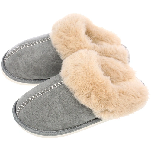 Тапочки женские домашние "IRIS", цвет серый, р-р 36/37