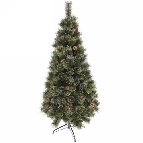 Ёлка "Зимушка" 150 см, леска,  шишки, золотое напыление (152 веток) (SZ802GA-150)