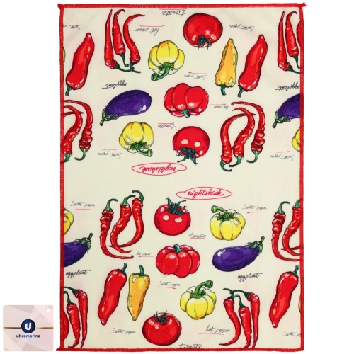 Полотенце кухонное "Flavor - Овощи" 40*57 см, микрофибра 200 гр/м2