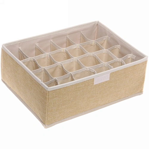 Коробка для хранения вещей 24 ячейки 322412 Уют бежевая_3
