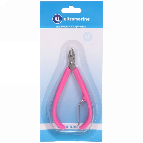 Кусачки для кутикулы, на блистере Ультрамарин, одна пружина, ручки пластик, цвет микс, на блистере,10см_6