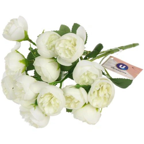 Искусственные цветы "Розочки" 30см 15 цветков белые