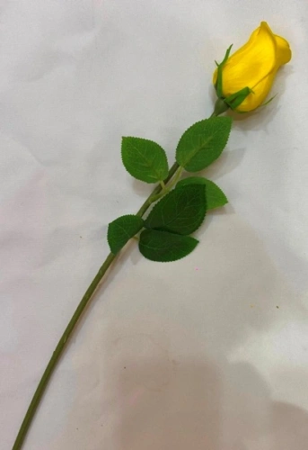 Цветок искусственный "Natur" 45см Роза желтая