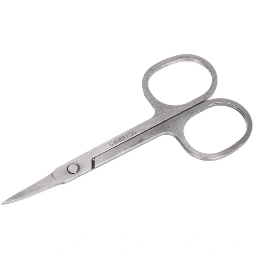 Ножницы маникюрные на блистере "Ultramarine", овальные кольца, широкие, тонкие, цвет металл 8,5см