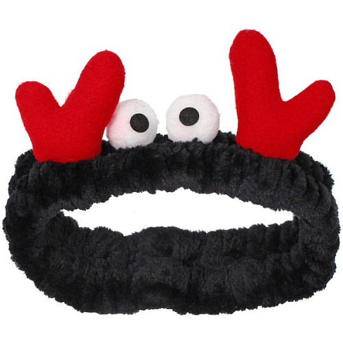 Повязка на голову New collection Vostok - Крабики, цвет розовый, чёрный, бежевый и красный, 206см ( упаковка белый ZIP пакет )_3