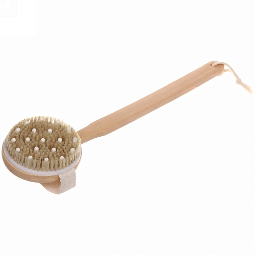 Щетка для тела массажная BODY- Nice, Длина щетки 10см, ширина 11см, ручка петля 152,5см, съемная ручка 352,5см, щетина 1,5см_4