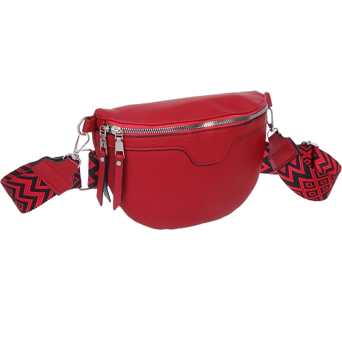 Сумка женская через плечо ИМАНИ, цвет бордовый, три кармана, 241975см (лейбл Ultramarine)_7