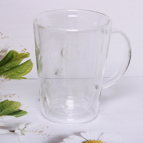 Кружка стеклянная с двойными стенками 250мл высокая Хай-Тек_8