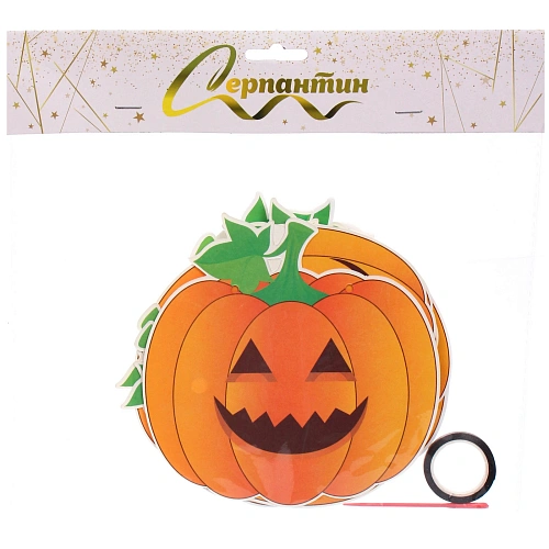 Растяжка бумажная Helloween - Злые тыквы 3 м_6