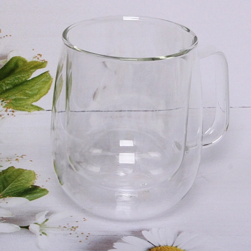 Кружка стеклянная с двойными стенками 400мл Хай-Тек_8