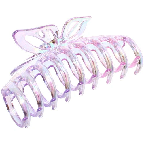 Заколка-краб для волос Мон Пион, бабочка, микс 6 цветов, 11см (Блистер)_4