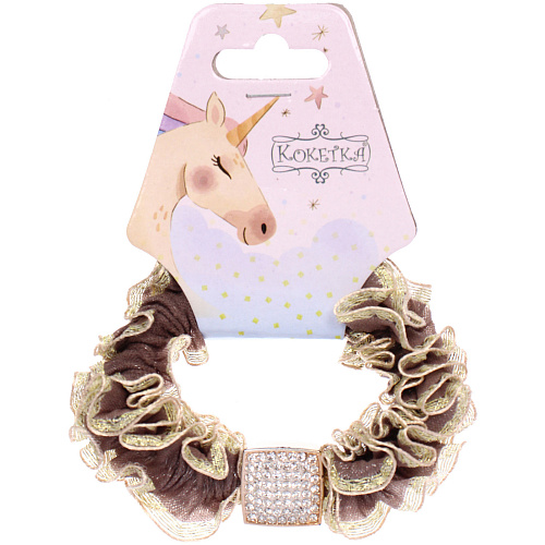 Резинка для волос 1шт МАЛЬТА, квадратик, микс 5 цветов, d-5см (подвес Единорог)_7