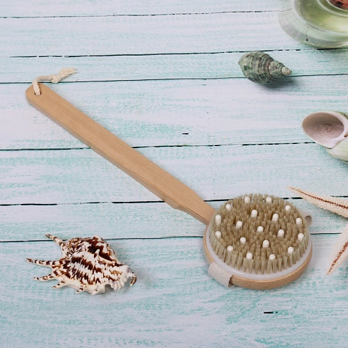 Щетка для тела массажная BODY- Nice, Длина щетки 10см, ширина 11см, ручка петля 152,5см, съемная ручка 352,5см, щетина 1,5см_3