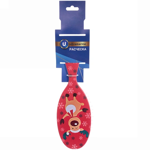 Расчёска массажная "Mon Possier - Оленёнок Оливер", цвет красный, 7,5*22,5см